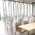 German European School Singapore | Product Seen: [Customised Laminate Tabletop + Traxtor Round Table Base, Brilliant-V1 Chair & Leo Barstool SH750 – Wood Seat]